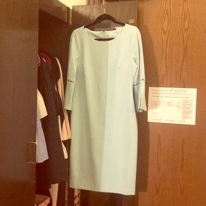 Calvin Klein Bell Sleeve Dress with Pearl Detail